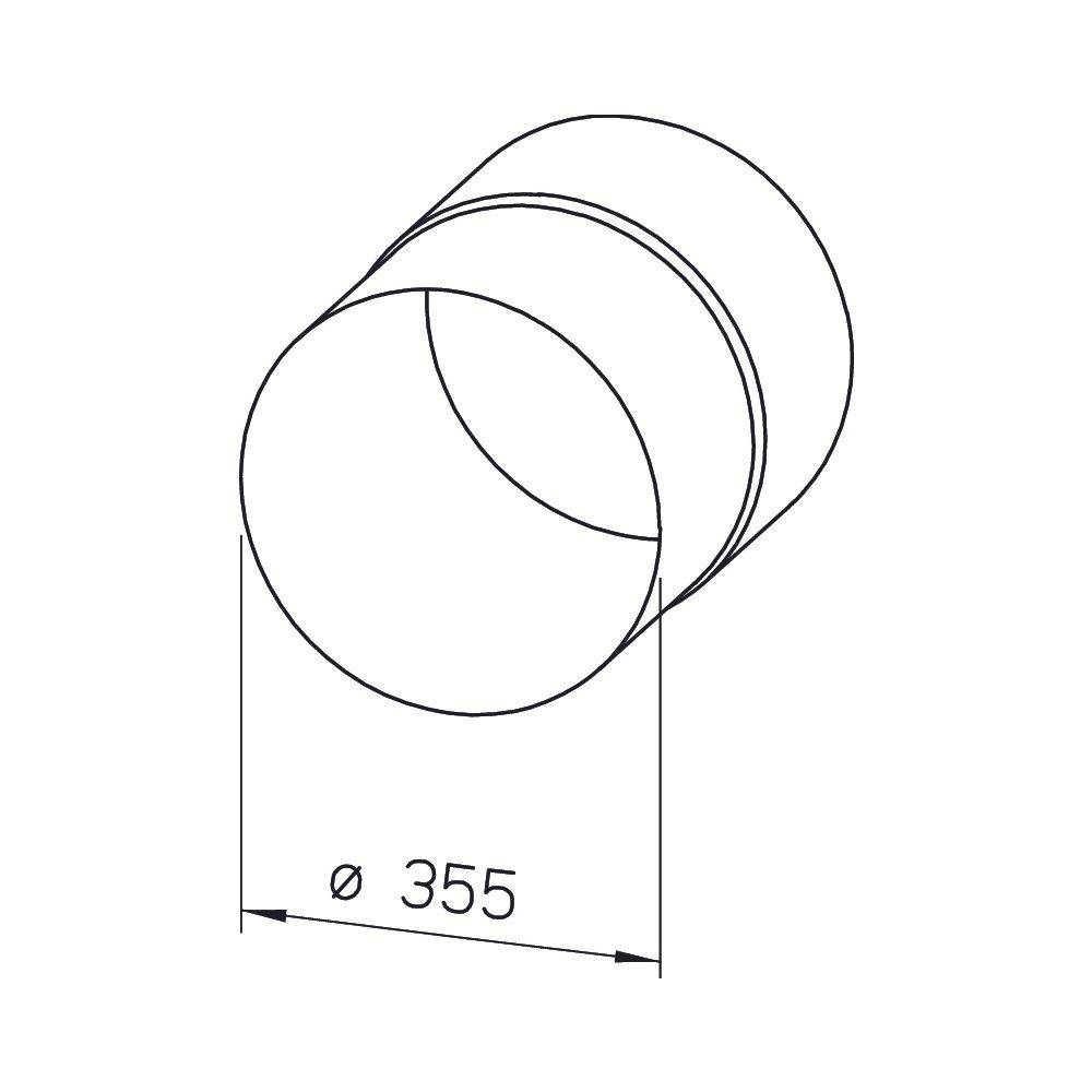 Helios Rohrverbinder RVB 355, Stahlblech verzinkt, DN 355-1