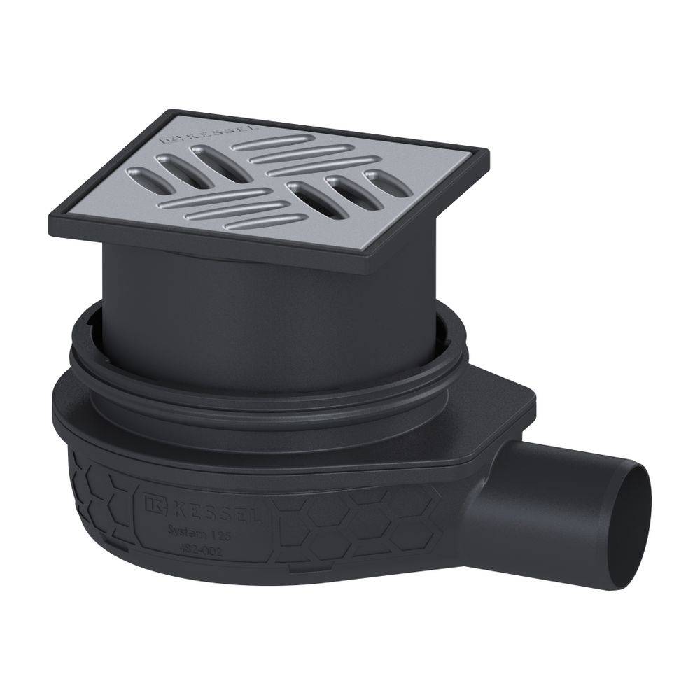 Kessel Bodenablauf Der Ultraflache 79, DN 50, 88-139mm, Schlitzrost-0