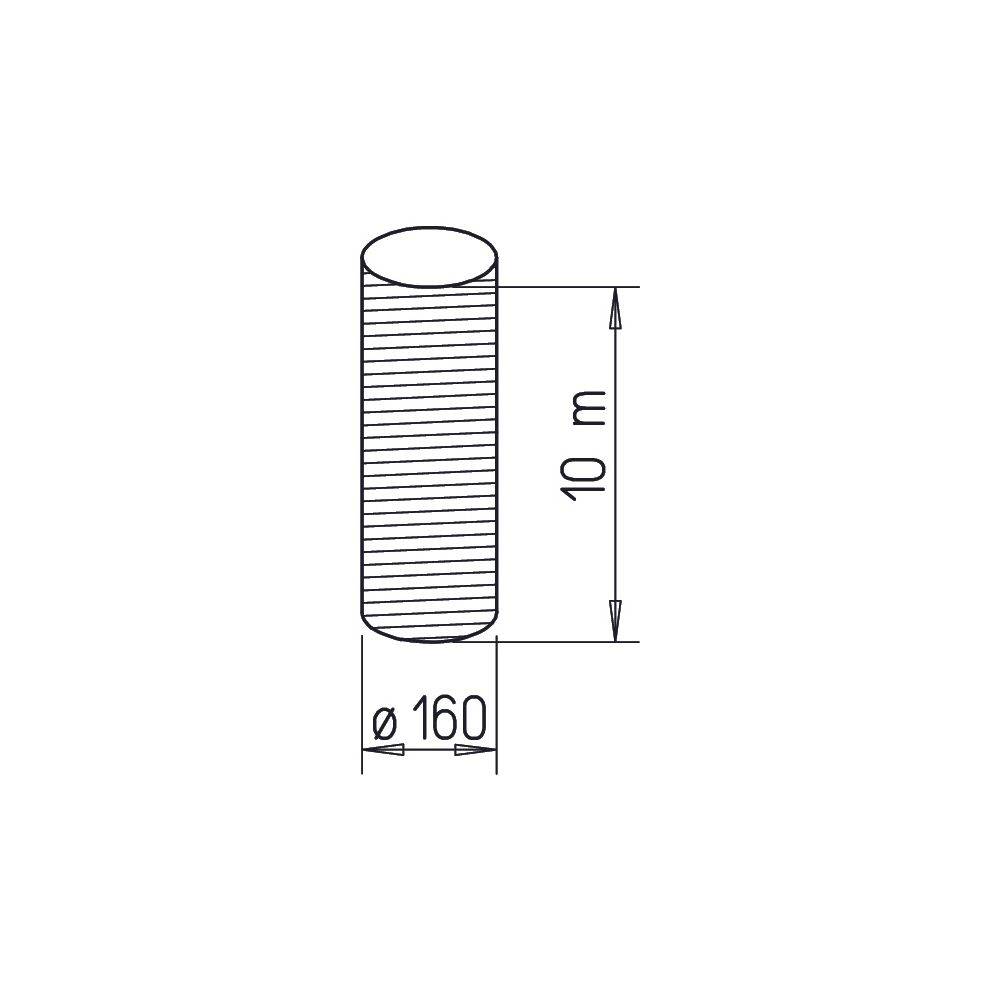 Helios ALF 160 Aluminiumflexrohr - Kartoninhalt: 10 lfm. DN 160 mm - 05757-1