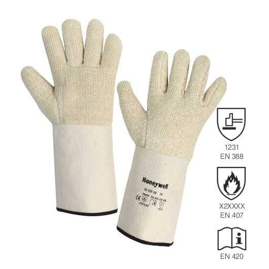 Canvas Hitzeschutzhandschuhe Terrytop, Universalgröße, Kontakthitze bis 250°C, 6 Paar-0