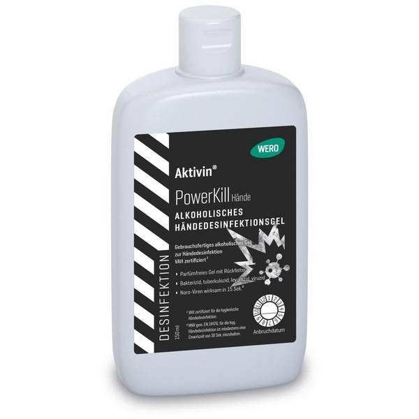 Wero Aktivin® PowerKill Händedesinfektion, 150 ml Kittelflasche