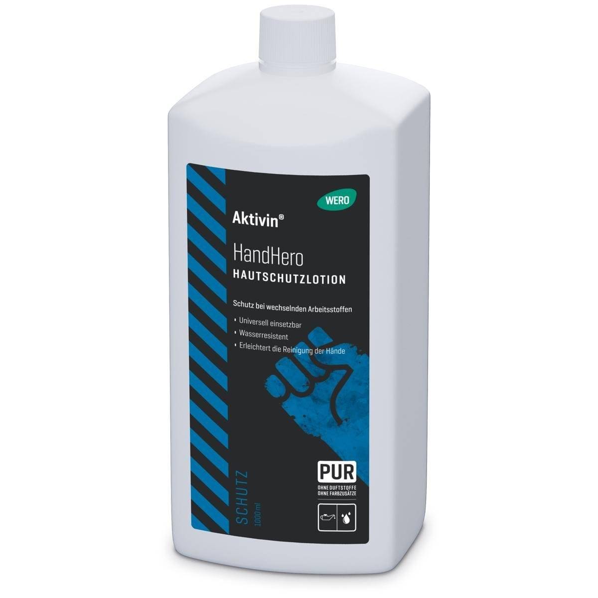 Wero Aktivin® HandHero Hautschutzlotion, 1000 ml Euroflasche-1