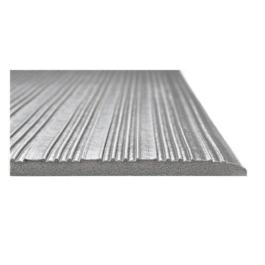 Miltex Arbeitsplatzmatte Yogameter Basic, 600x900 mm, längsgerillt, grau, PVC-1