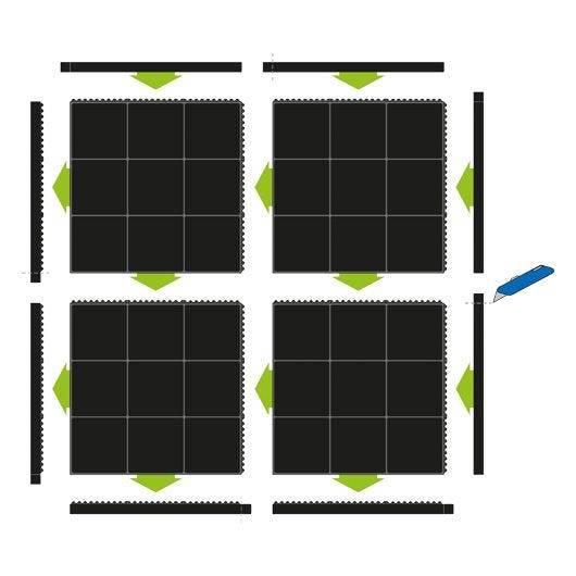 Miltex Randleiste Weiblich zu Yoga Solid Spark, inkl. Ecke, gelb-2