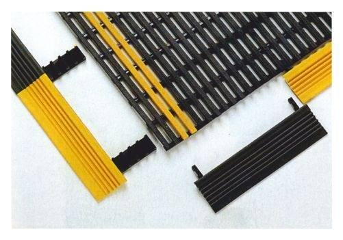 Kantenprofil für Arbeitsmatte Industry, gelb/schwarz, 60x1320 mm, Breitseite-1