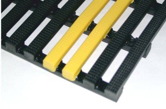 Kantenprofil für Arbeitsmatte Industry, gelb/schwarz, 60x1320 mm, Breitseite-2