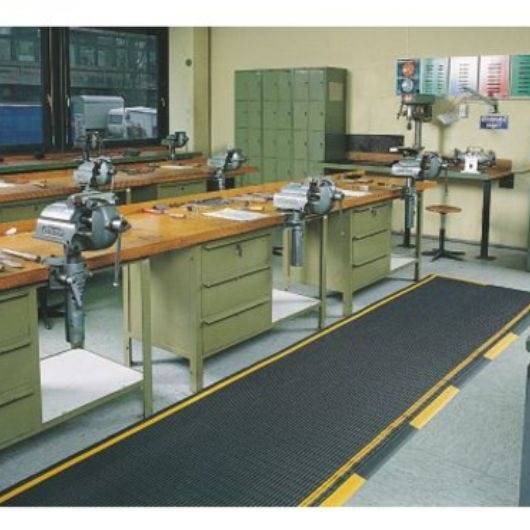 Kantenprofil für Arbeitsmatte Industry, gelb/schwarz, 60x1320 mm, Breitseite-3