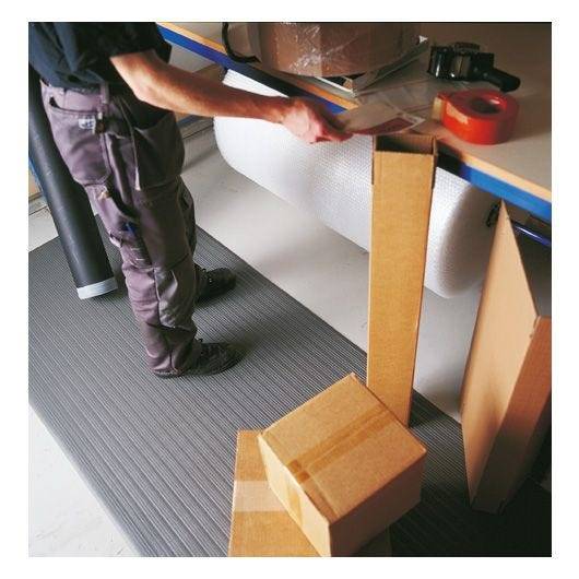 Miltex Arbeitsplatzmatte Yogameter Basic, 600x900 mm, längsgerillt, grau, PVC-3