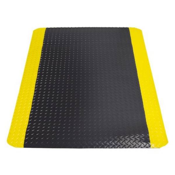 Miltex Arbeitsplatzmatte Yoga Deck Ultra, 600x900 mm, geschlossen, schwarz/gelb, PVC