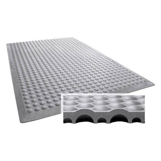 Miltex Arbeitsplatzmatte Yoga Flex Basic, grau, Einzelmatte, 600x900mm, genoppt, Naturkautschuk-2