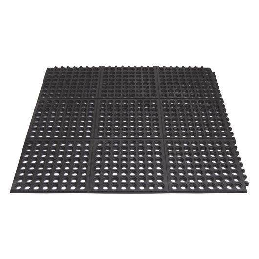 Miltex Arbeitsplatzmatte Yoga Octa Basic, 900x900 mm, durchbrochen, Modulsystem, schwarz
