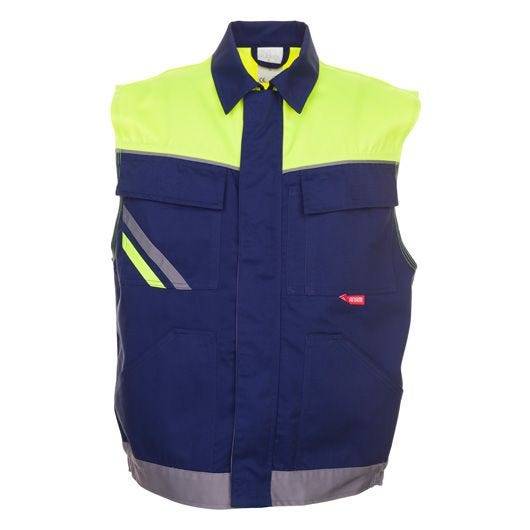 Planam Visline Weste, 2463, blau/gelb, Größe XS-0