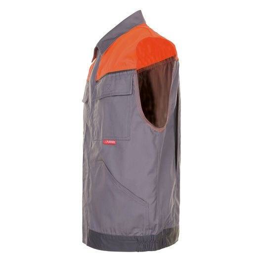 Planam Visline Weste, 2460, grau/orange, Größe S-2