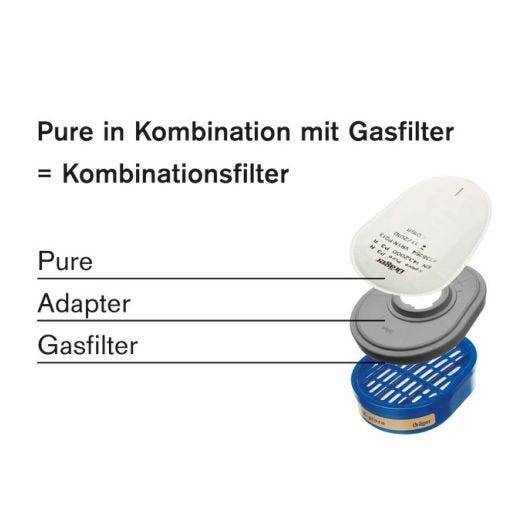 Dräger Partikelfilter Pure P2 R, mit Bajonett-Anschluss, 20 Stück-1