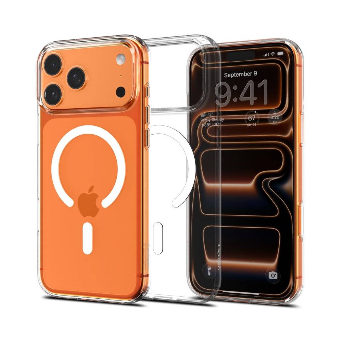 Spigen Liquid Crystal Mag Case kompatibel mit iPhone 17 Pro Max – Transparent / Weiß-0