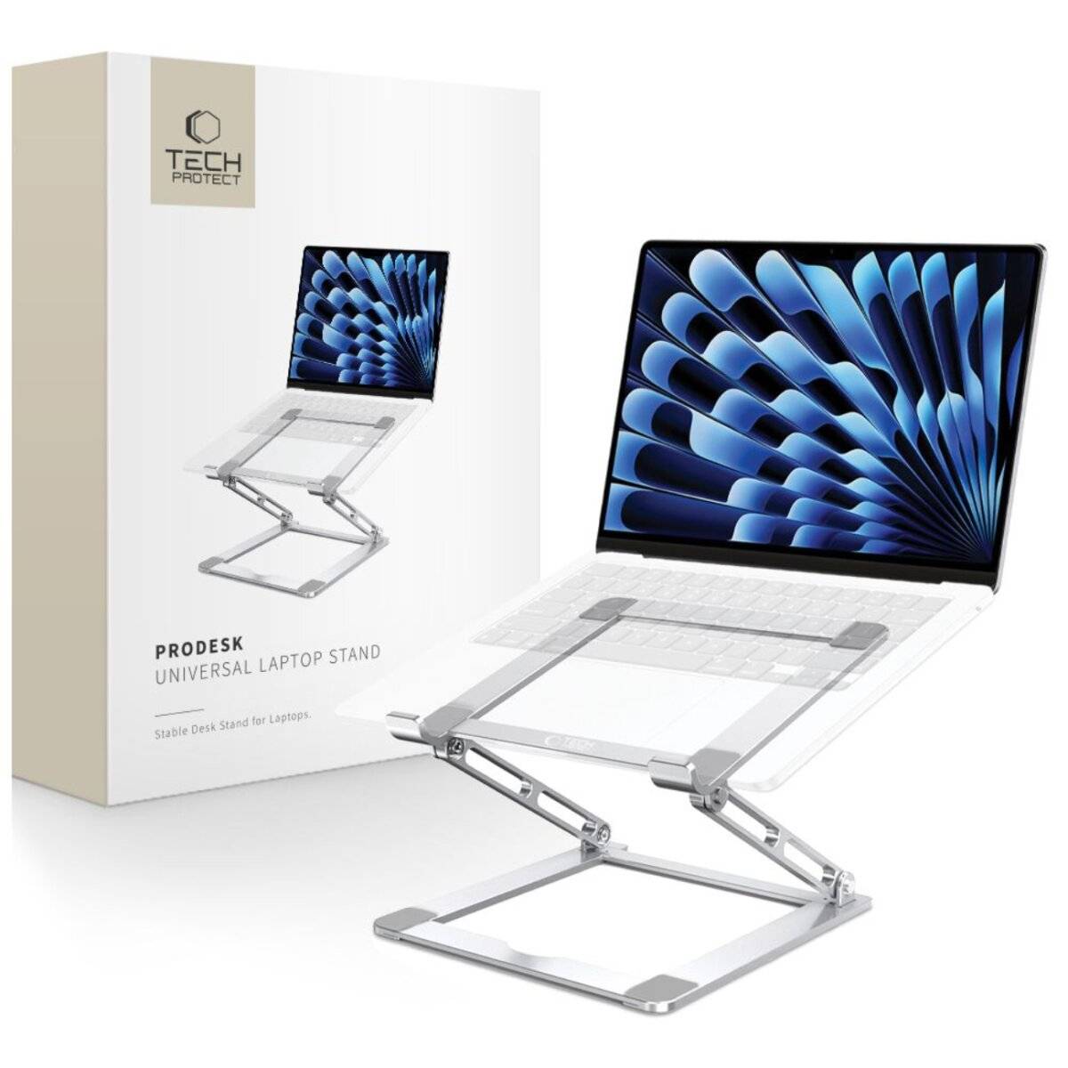 Tech-Protect ULS400 universeller ausziehbarer Laptopständer bis 17 Zoll – Silber-4