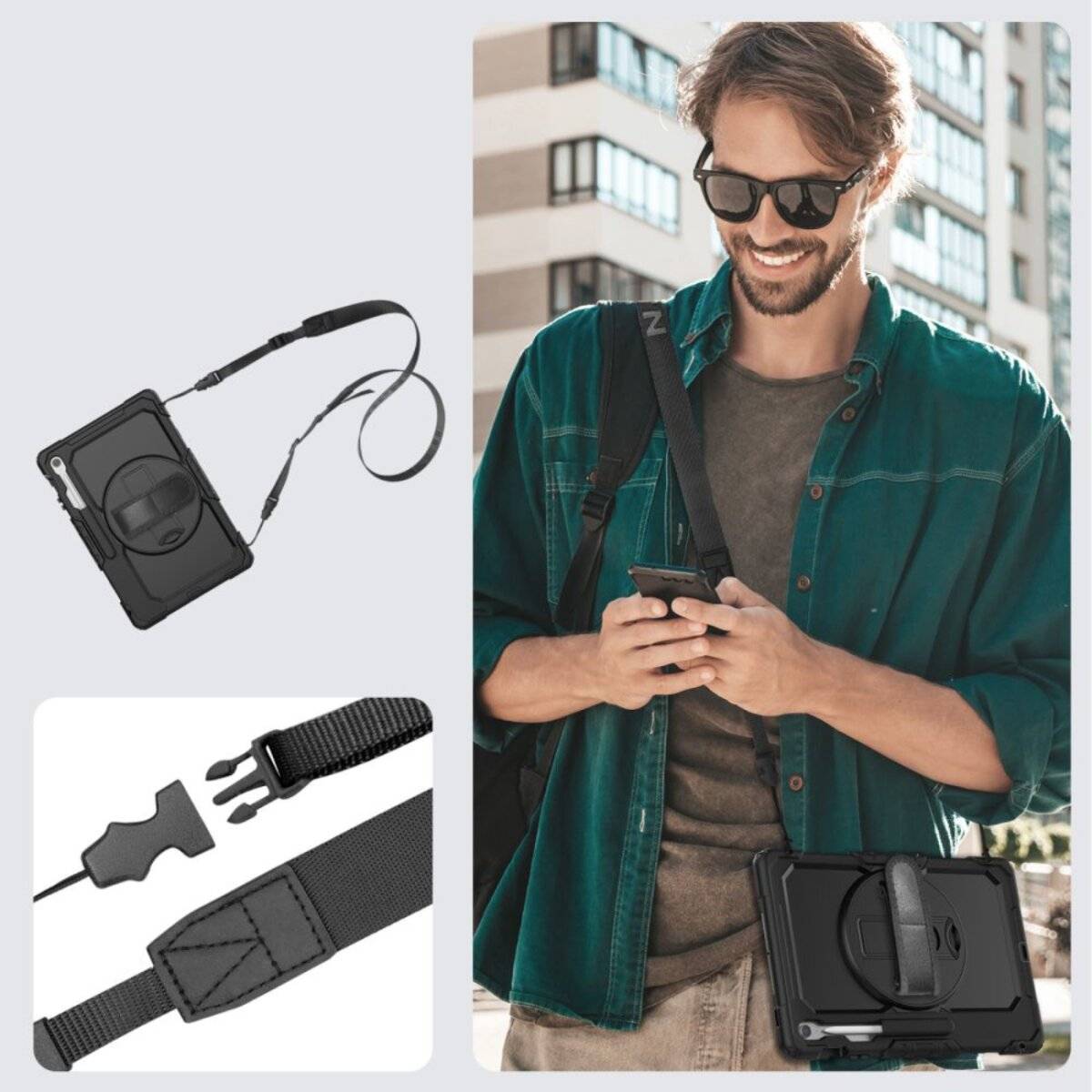 Tech-Protect Solid Case für Samsung Galaxy Tab S10 FE+ – Schwarz-4