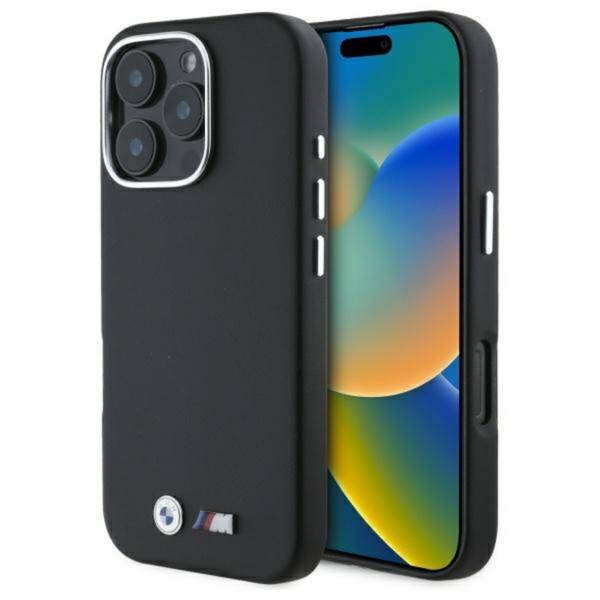 BMW M Premium Metal Edition Schutzhülle kompatibel mit iPhone 16 Pro Max – Schwarz