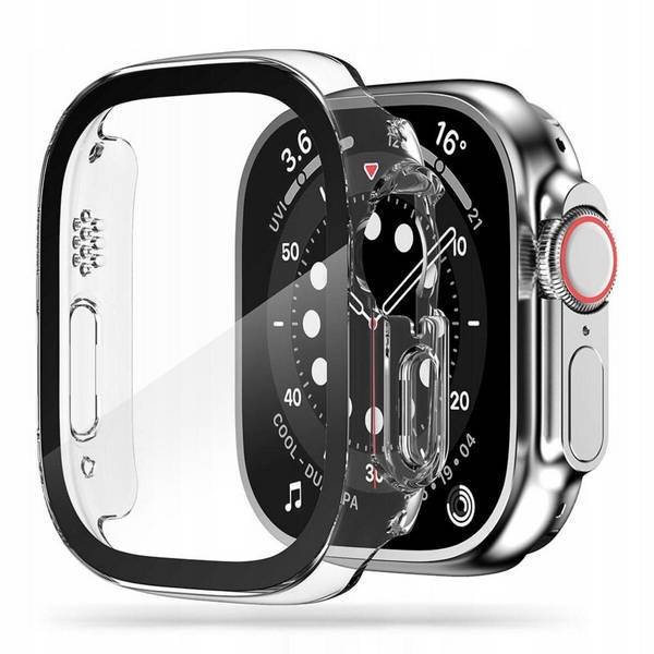 Tech-Protect Defense360 Hülle mit integriertem Glas Kompatibel mit Apple Watch Ultra 1 (49 mm) Transparent