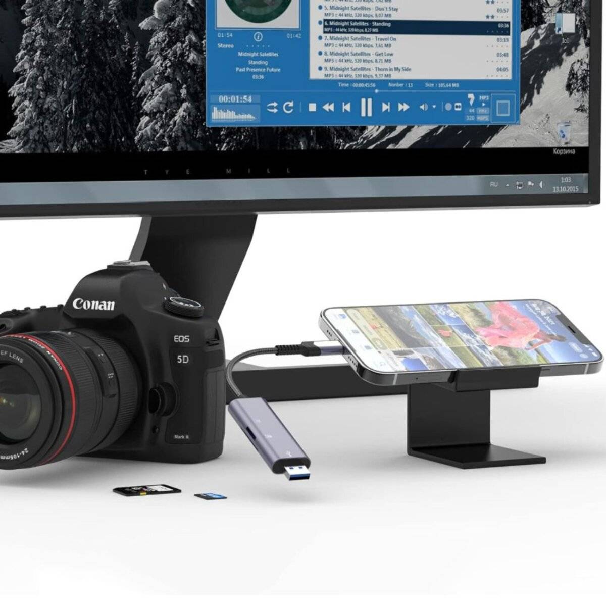 Tech-Protect UltraBoost SD-/Micro-SD-Kartenleser mit Kompatibel mit iPhone / USB-A-Anschluss – Grau-4