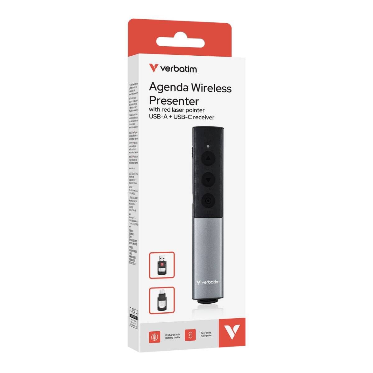 Verbatim Agenda Wireless Presenter mit rotem Laserpointer und USB-C-Ladung-2