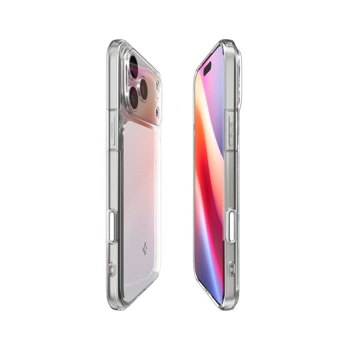 Spigen Ultra Hybrid "T" Case kompatibel mit iPhone 17 Pro Max – Klar/Weiß-1