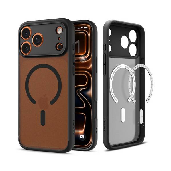 Spigen Ultra Hybrid Case kompatibel mit iPhone 17 Pro – Klar- Titan