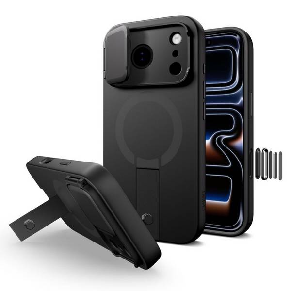 Tech-Protect Kevlar Aura Handyhülle kompatibel mit iPhone 17 Pro Max – Schwarz