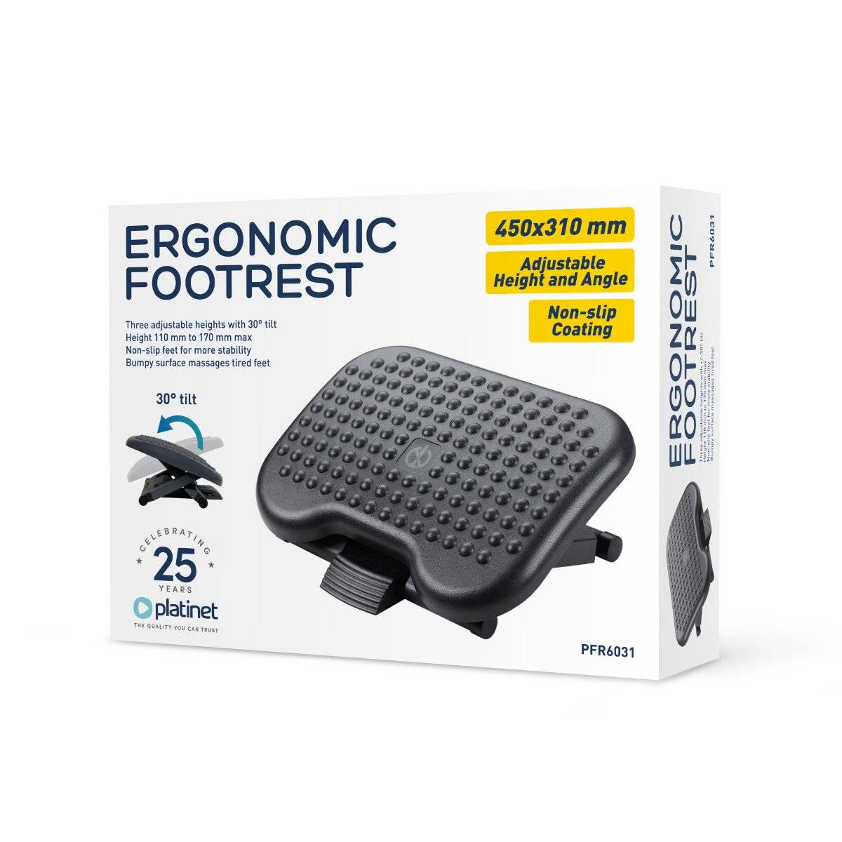 Platinet ergonomischer Fußstütze für Büroarbeitsplatz, höhenverstellbar-2