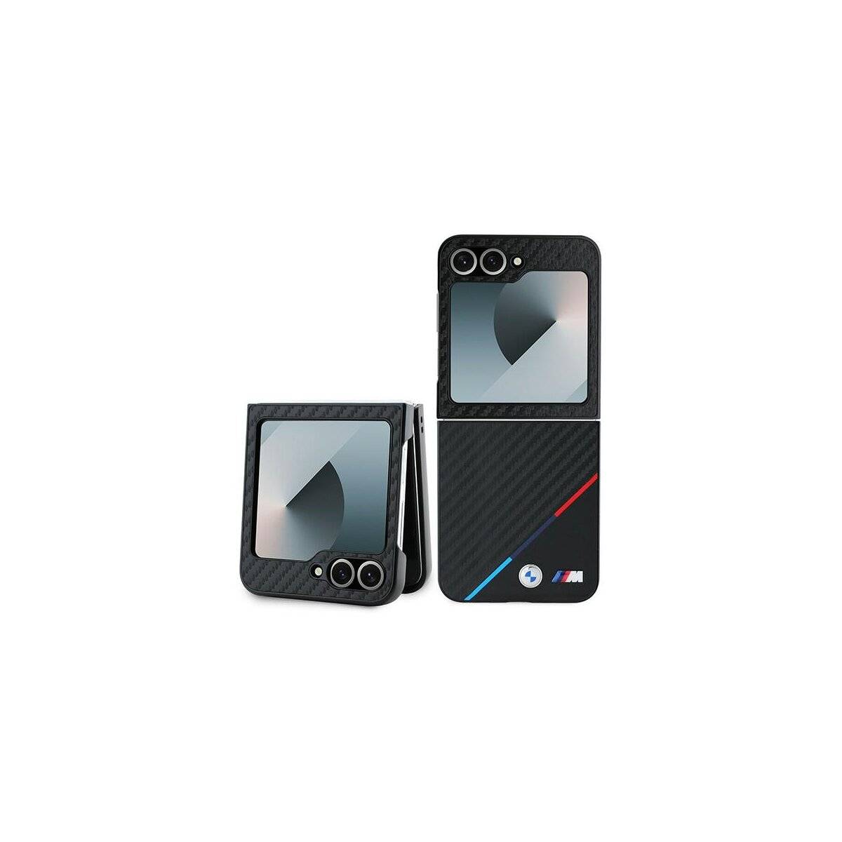 BMW Carbon Tricolor Handyhülle kompatibel mit Samsung Galaxy Z Flip 6 – Schwarz-0