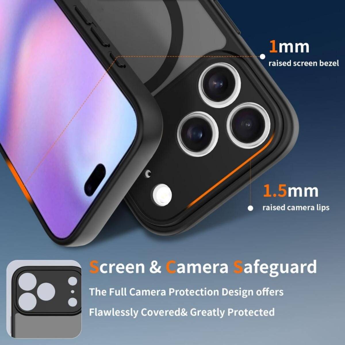 Tech-Protect BasicMag Handyhülle Case Kompatibel iPhone 17 Pro mit Magnetfunktion Mattschwarz-1
