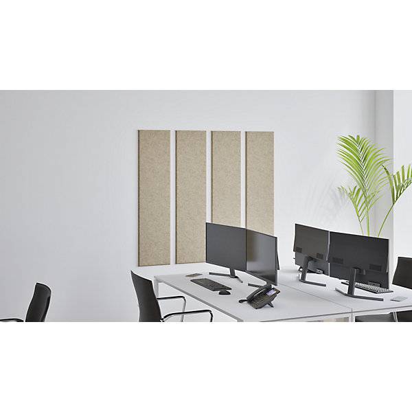 Akustik-Wandplatte HxB 1200 x 300 mm VE 4 Stk beige ab 10 VE. TAKKT Industrial & Packaging GmbH 84303549-3