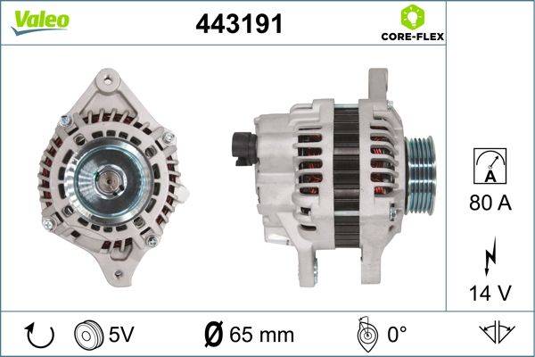 Lichtmaschine Generator 14 V 80 A Ø 65 mm VALEO für u.a. HONDA JAZZ-3