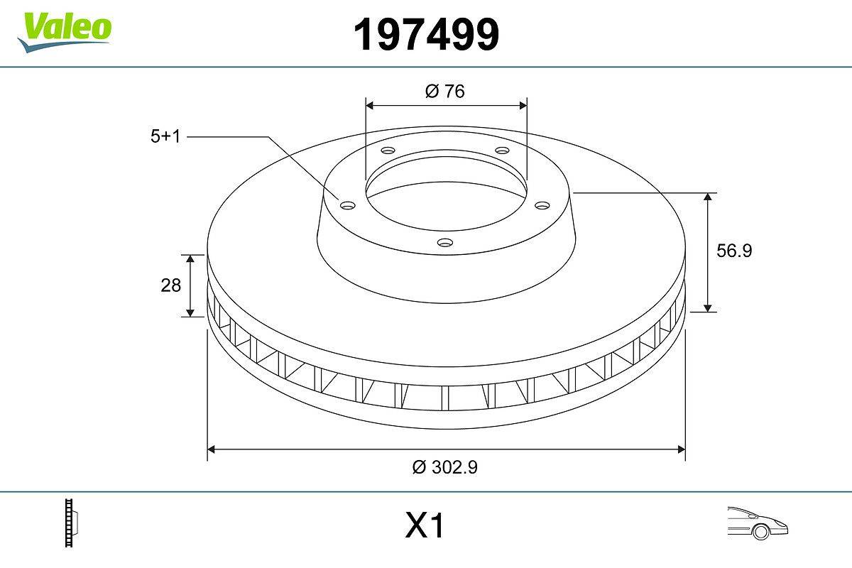 Valeo 197499 Bremsscheibe-0