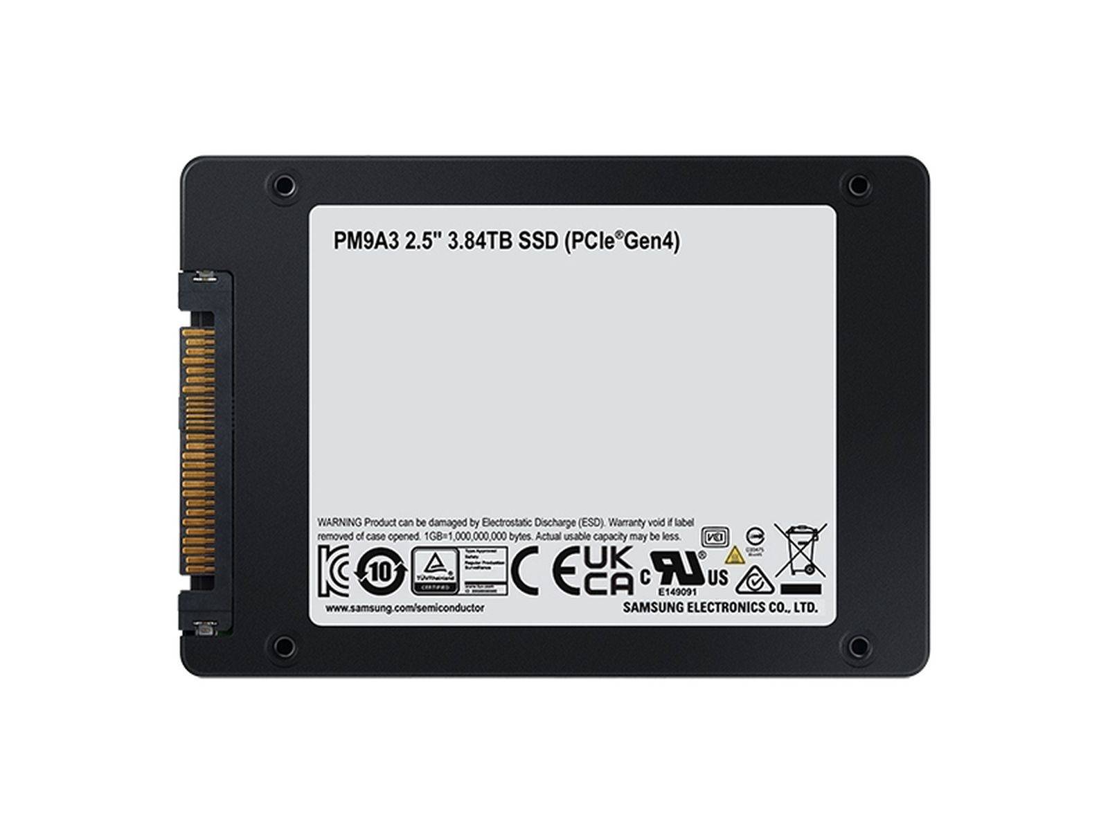 Samsung PM9A3 SSD verschlüsselt 3.84 TB intern 2.5" 6.4 cm U.2 PCIe 4.0 x4 NVMe 256-bit AES-XTS TCG Opal Encryption-4