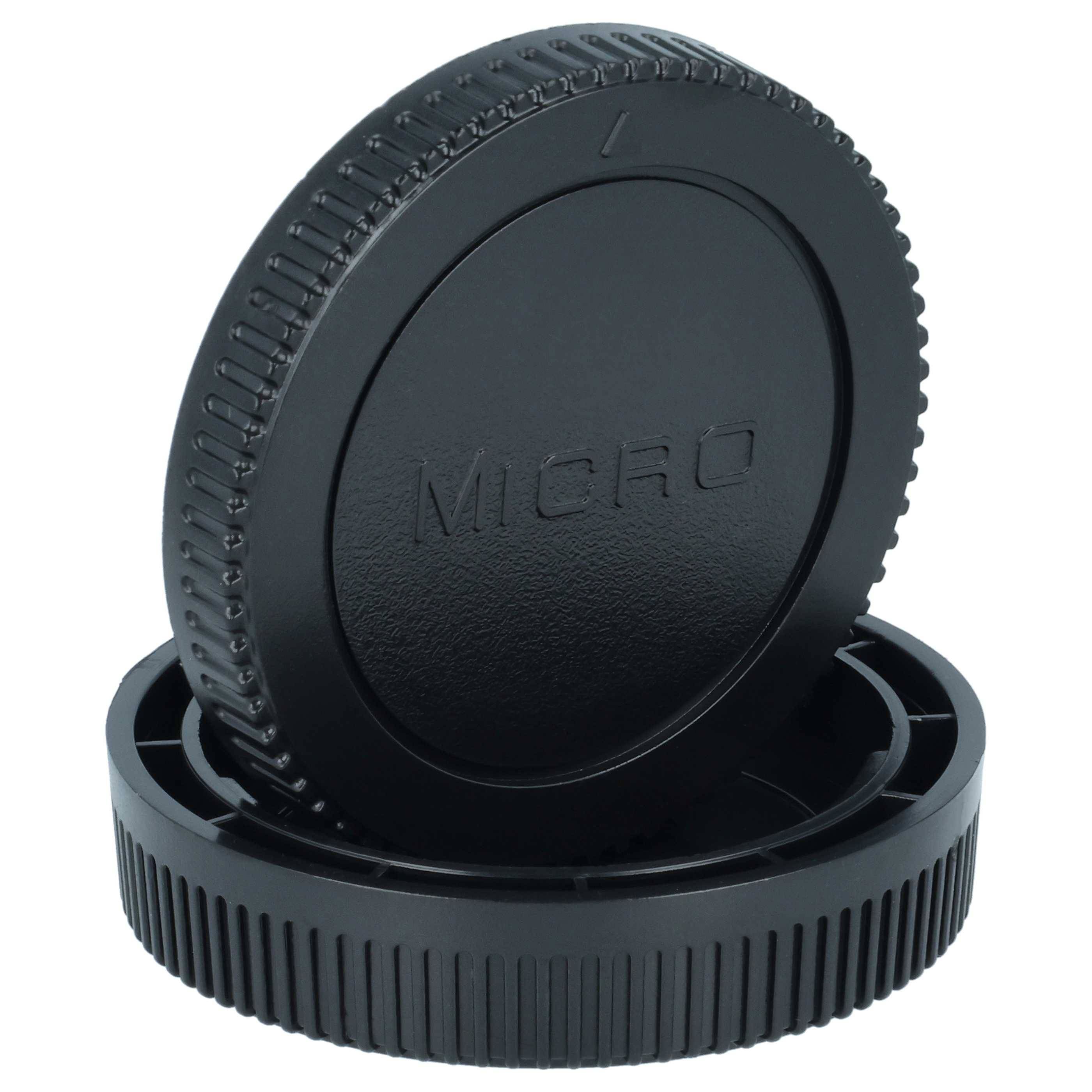vhbw Objektivdeckel-Set kompatibel mit Olympus Pen E-PL2 | E-P1, E-P2, E-P3, E-PL1 Kamera - Rück- und Gehäusedeckel-1