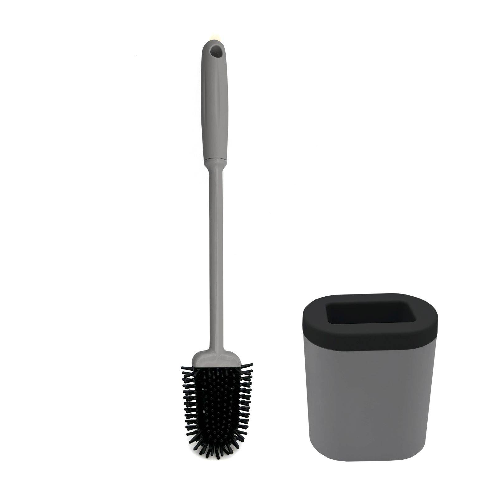 WC Klobürste Silikon Wandhalterung Klebend Toilettenbürste Bürste Wandmontage ohne Bohren-0