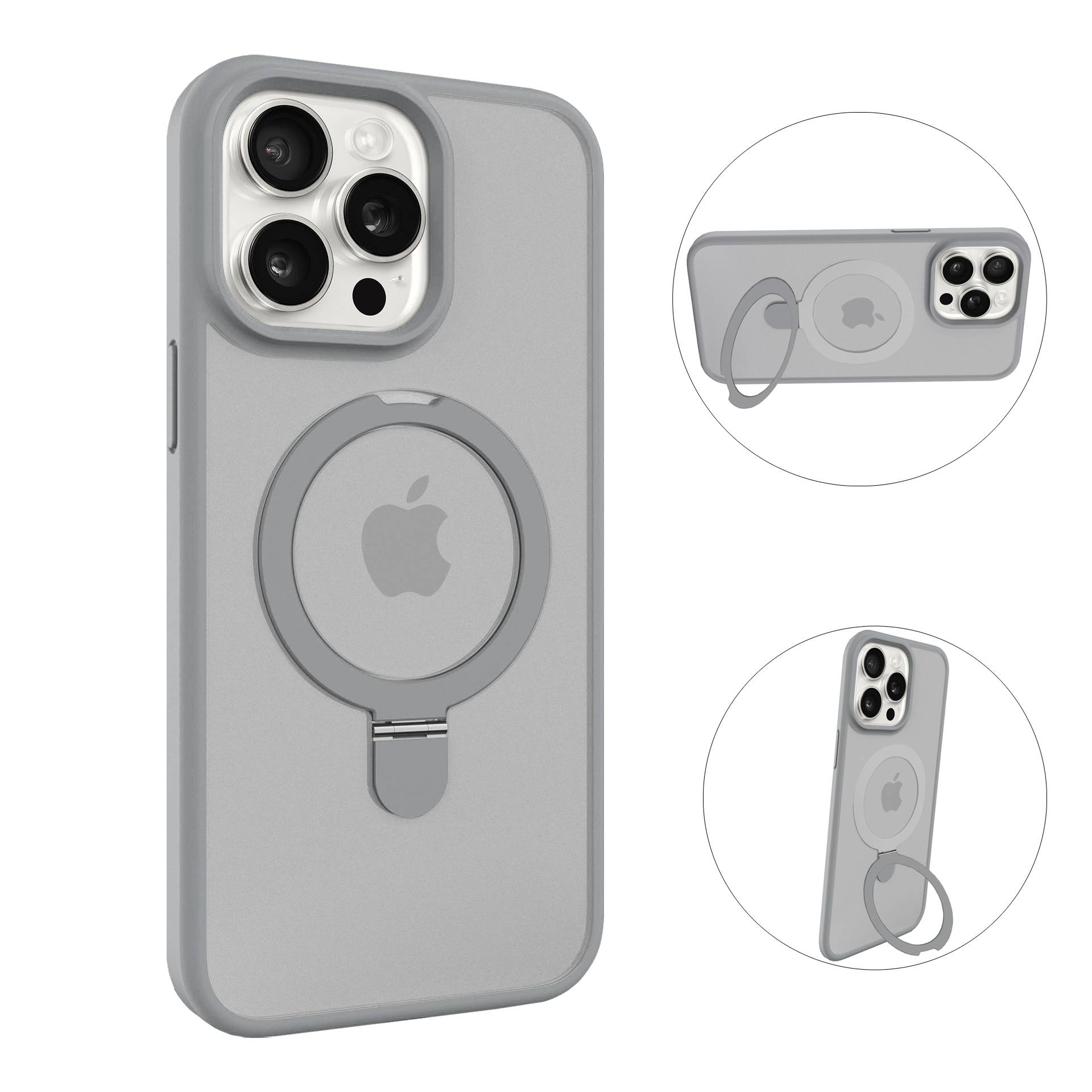 Handy Hülle für Apple iPhone 15 Pro Max 6.7 Zoll mit Halterung Stand Case Cover Schutzhülle-1