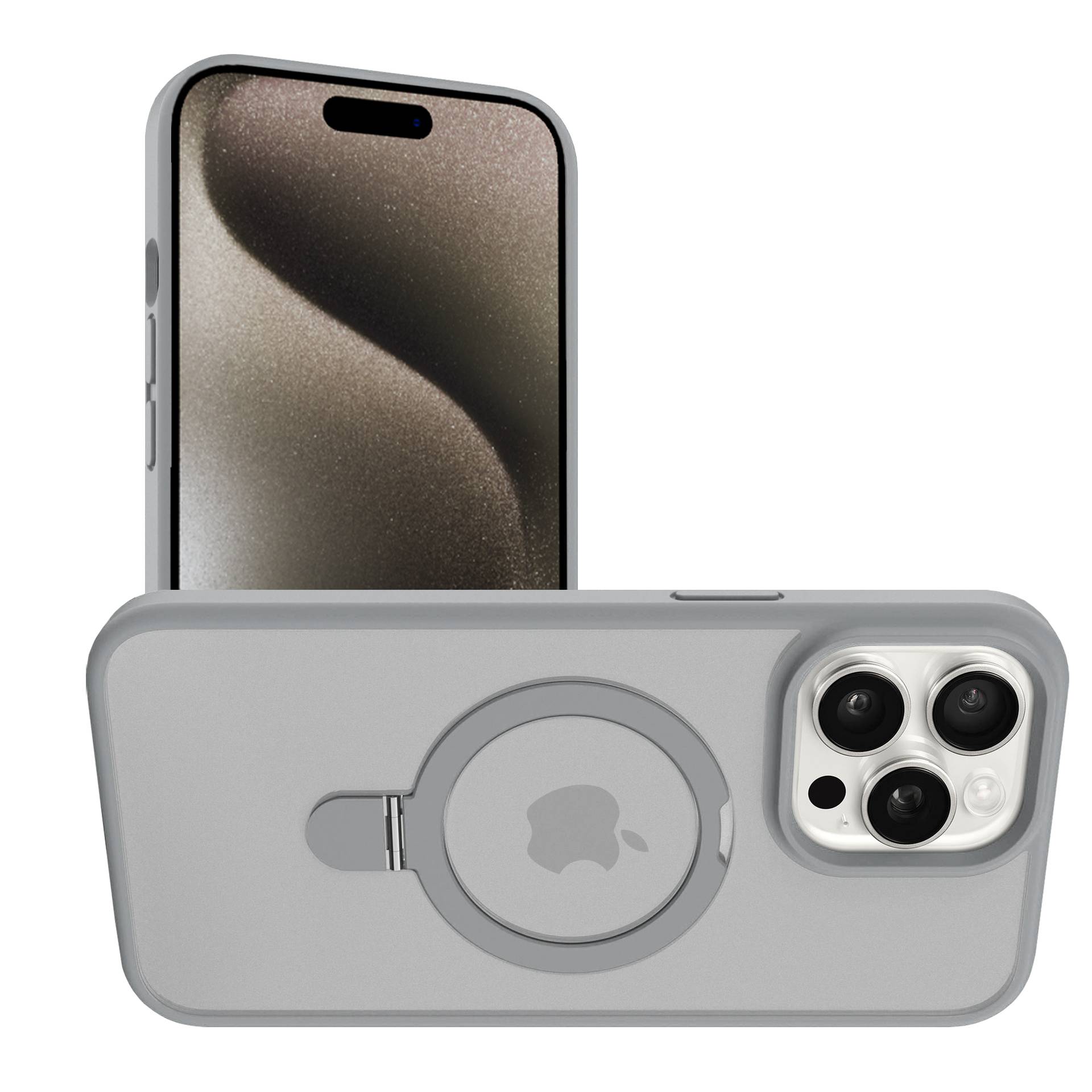 Handy Hülle für Apple iPhone 15 Pro Max 6.7 Zoll mit Halterung Stand Case Cover Schutzhülle-3