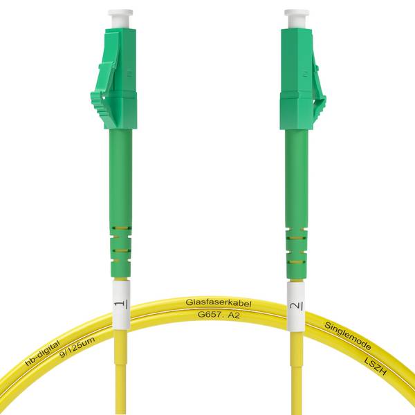 hb-digital Glasfaser Patchkabel Simplex 1m LC/APC-LC/APC, G.657.A2