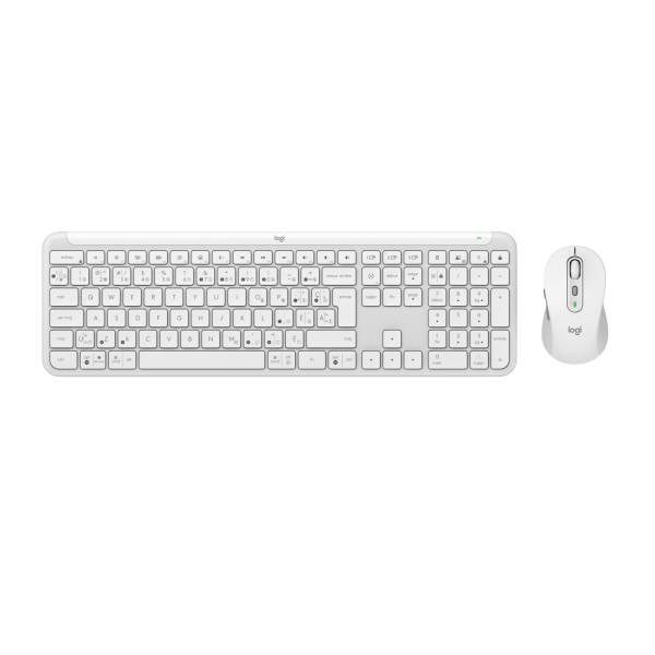 Logitech Signature Slim Combo MK950, Kabellos, RF Wireless + Bluetooth, Scherenschalter, QWERTY, Weiß, Maus enthalten-3