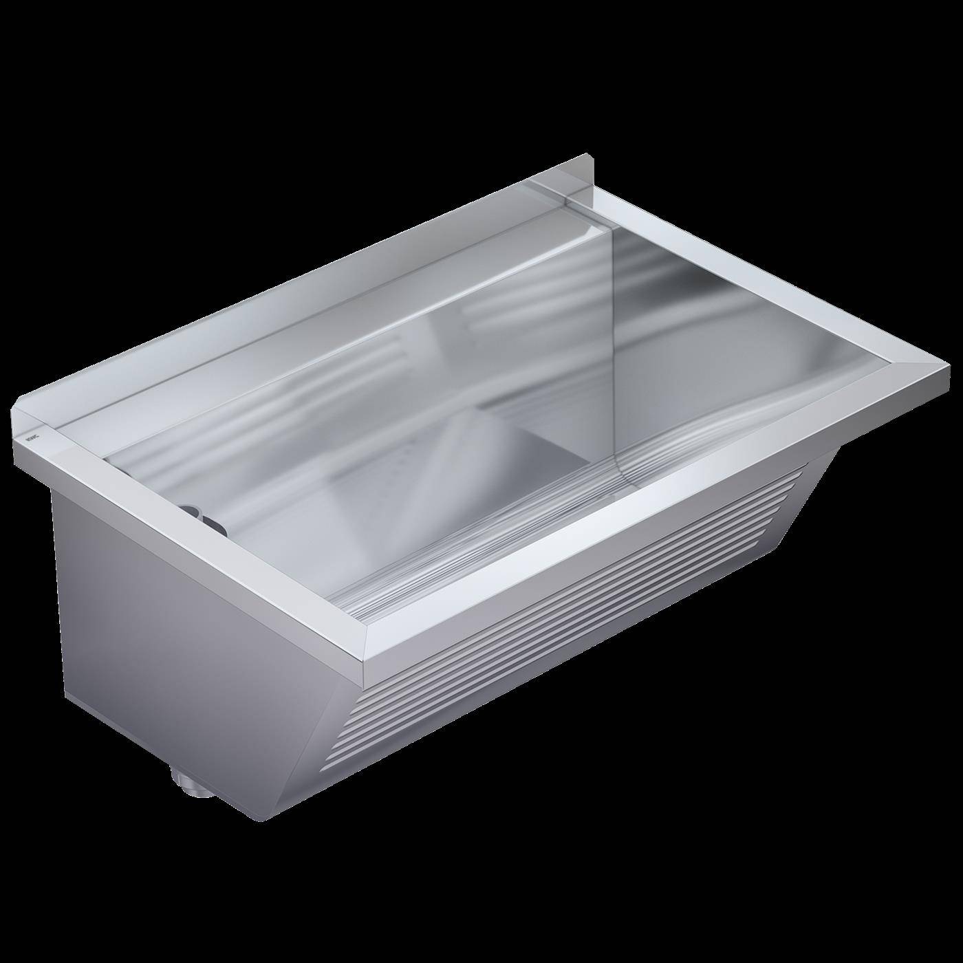 KWC Waschtrog, SIRIUS, Chromstahl, 750x354x500 mm, Ablauf Links-0