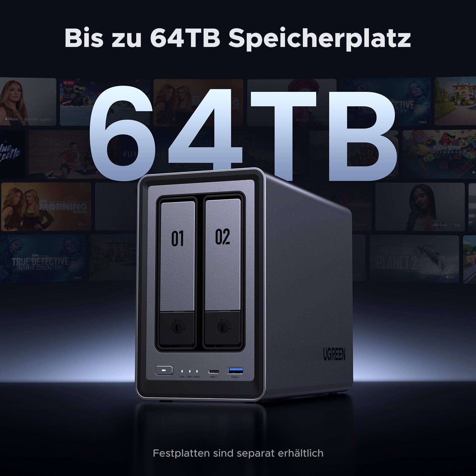 UGREEN NASync DXP2800 2 Einschübe NAS-Server Leergehäuse (25369)-1