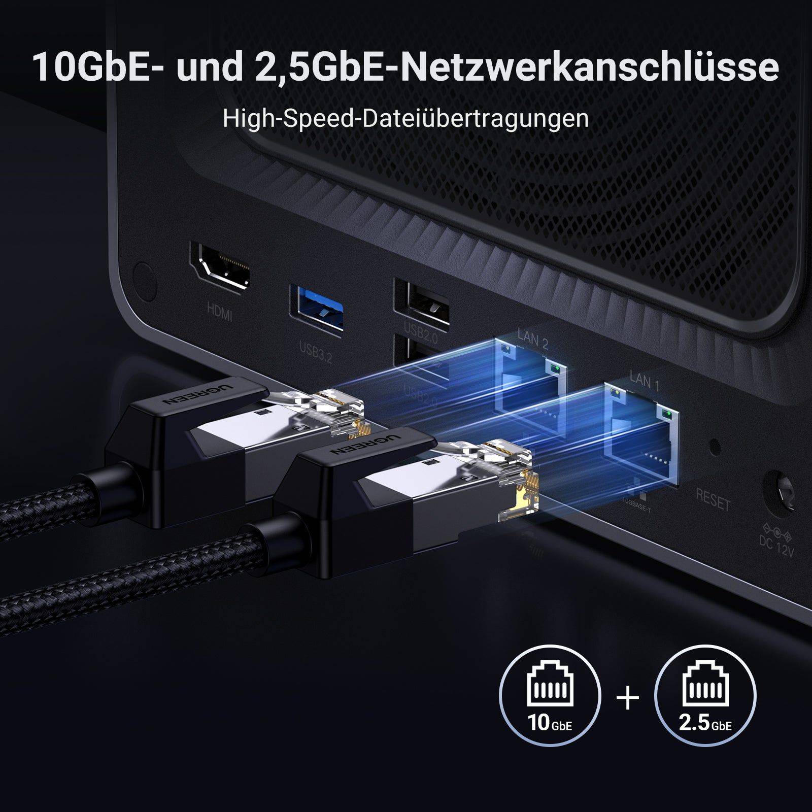 UGREEN NASync DXP4800 Plus 4 Einschübe NAS-Server Leergehäuse (35261)-3