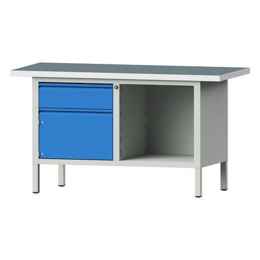 ANKE Kastenwerkbank Modell 109 E, 1500x700x840, Universalplatte, 1 Schublade, 1 Tür, offenes Fach-0