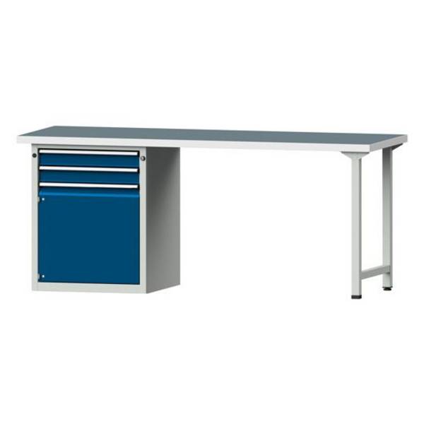 ANKE Kombiwerkbank Modell 822 V, 2000x700x840mm, Universalplatte, Sockelschrank, 2 Schubl., 1 Tür