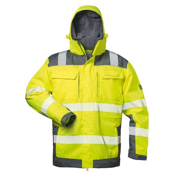 Warnschutzjacke Elysee 2in1, 23429, gelb/grau mit thermofixierten Reflexstreifen, Größe 2XL