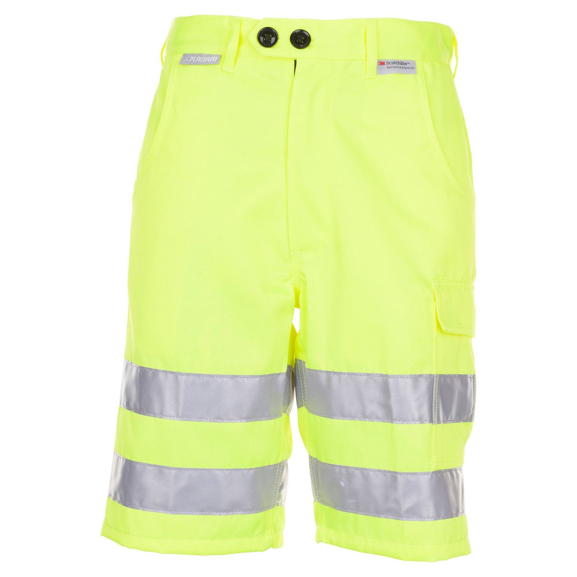 Planam Warnschutz-Shorts, 2014, uni gelb, Größe S-0