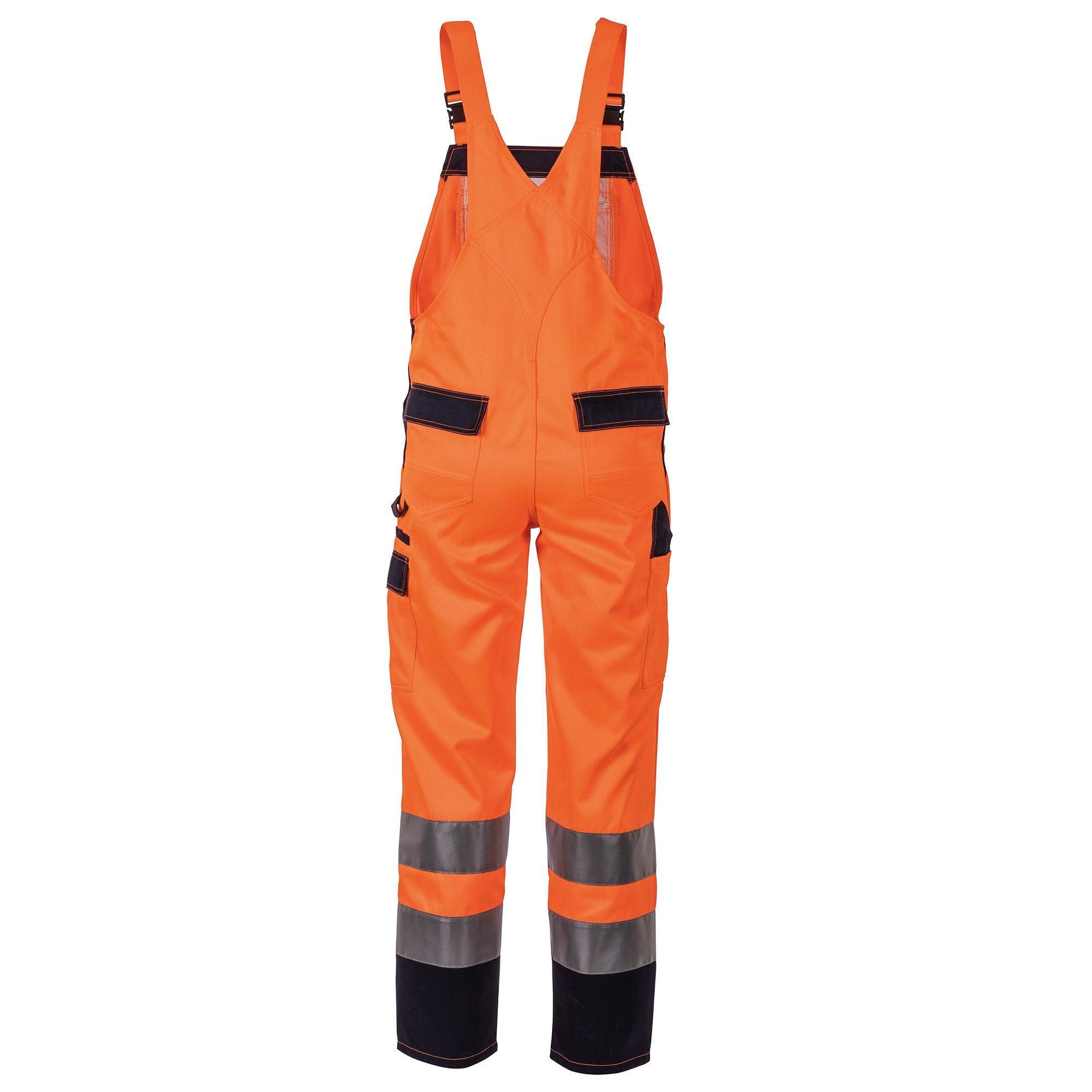 Planam Warnschutz-Latzhose, 2026, orange/marine, Größe 24-3