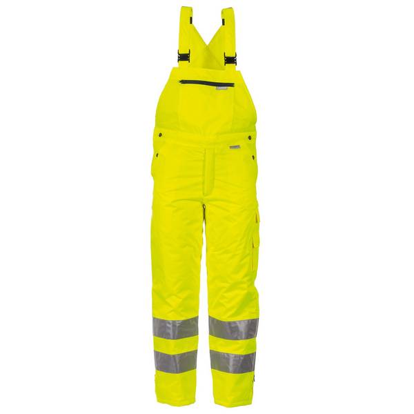 Planam Warnschutz-Winterlatzhose, 2060, wattiert und wasserdicht, uni gelb, Größe 2XL